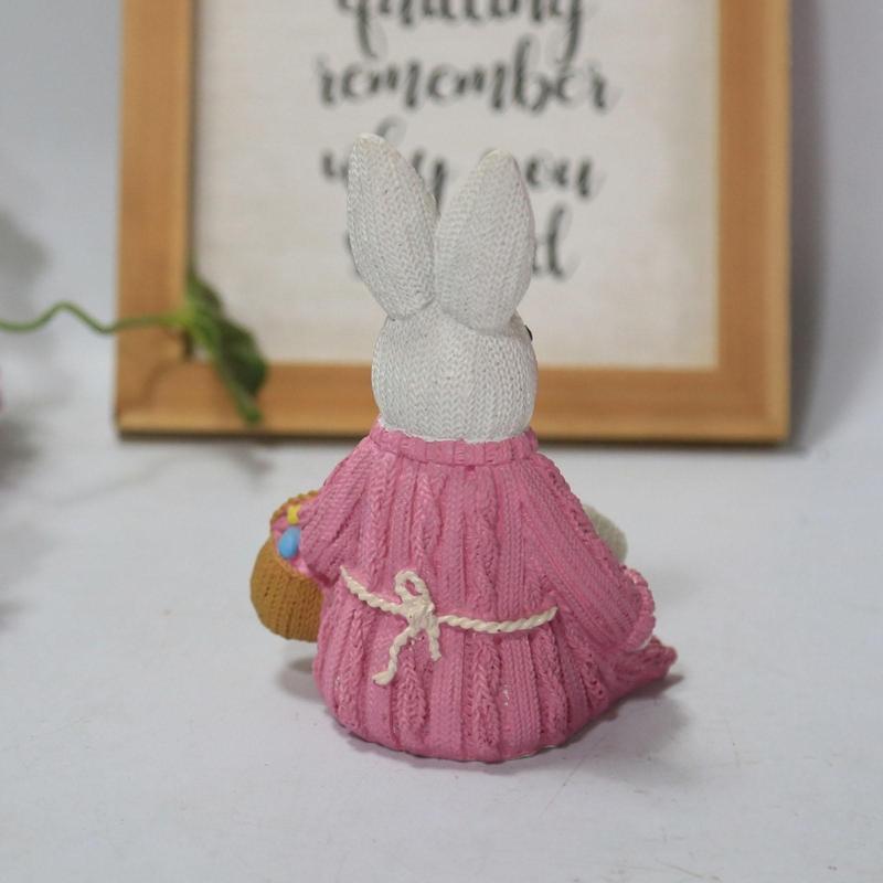 Osterhase Figur Harz Gewebte Kaninchen Skulptur Schlafsaal Party Dekoration