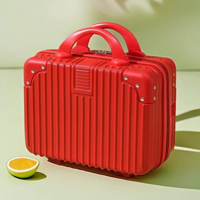 Customized 14-Inch Mini Makeup Case with Combination Lock – Portable Travel Handbag
