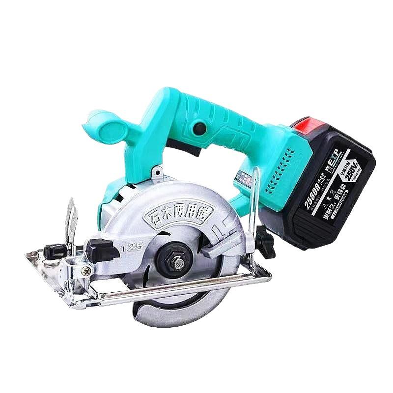 Lithium Battery Brushless Circular Saw: High-Power 5" 6" 7" Handheld Woodworking & Marble Cutting Machine.