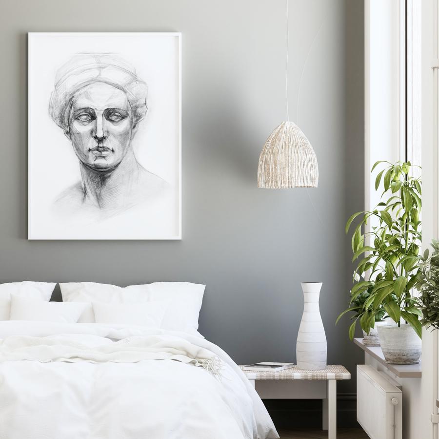 Poster Muse Statue Greek Sketch