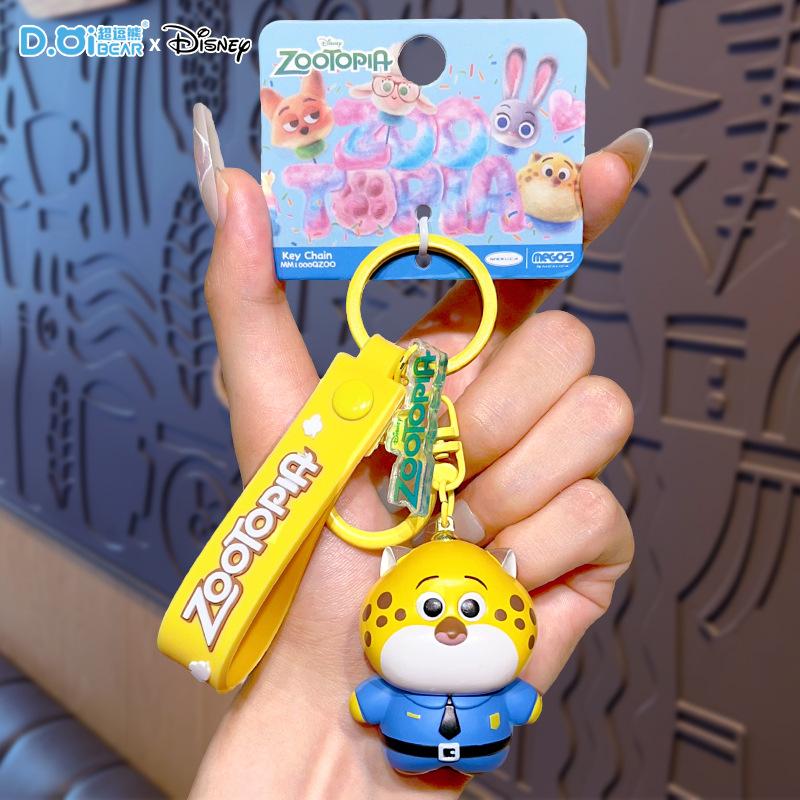 Cartoon Plush Keychain - Rabbit Leopard Sloth, Cute Animal Keyring for Backpack Car Decor, Soft Plush Toy Gift