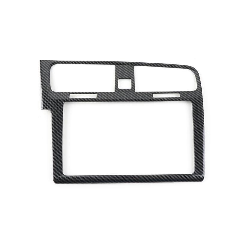 For VW Golf 7 MK7 7.5 2014 2015 2016 2017 2018  LHD ABS Carbon Texture Center Console Navigation Air Outlet Panel Frame Trim