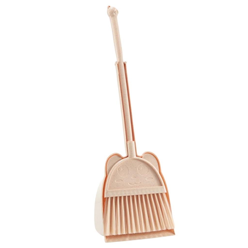 Small Broom and Dustpan Set for Toddler Kids Cleaning Tool Playset Birthday Gift for Boy Girl Household Pretend Play Toy