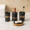 Exquisite Ceramic Lotion Bottle Soap Dish Mouthwash Cup Bathroom Set Household Large Capacity Shampoo Water Bottle Mouthwash Cup
