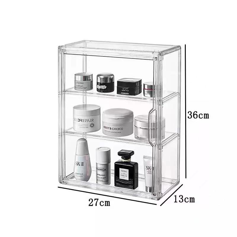 1/2/3 Layers Storage Box Transparent Acrylic Display Boxes Doll Organizer Desktop Dustproof Cabinet Home Storage For Toys
