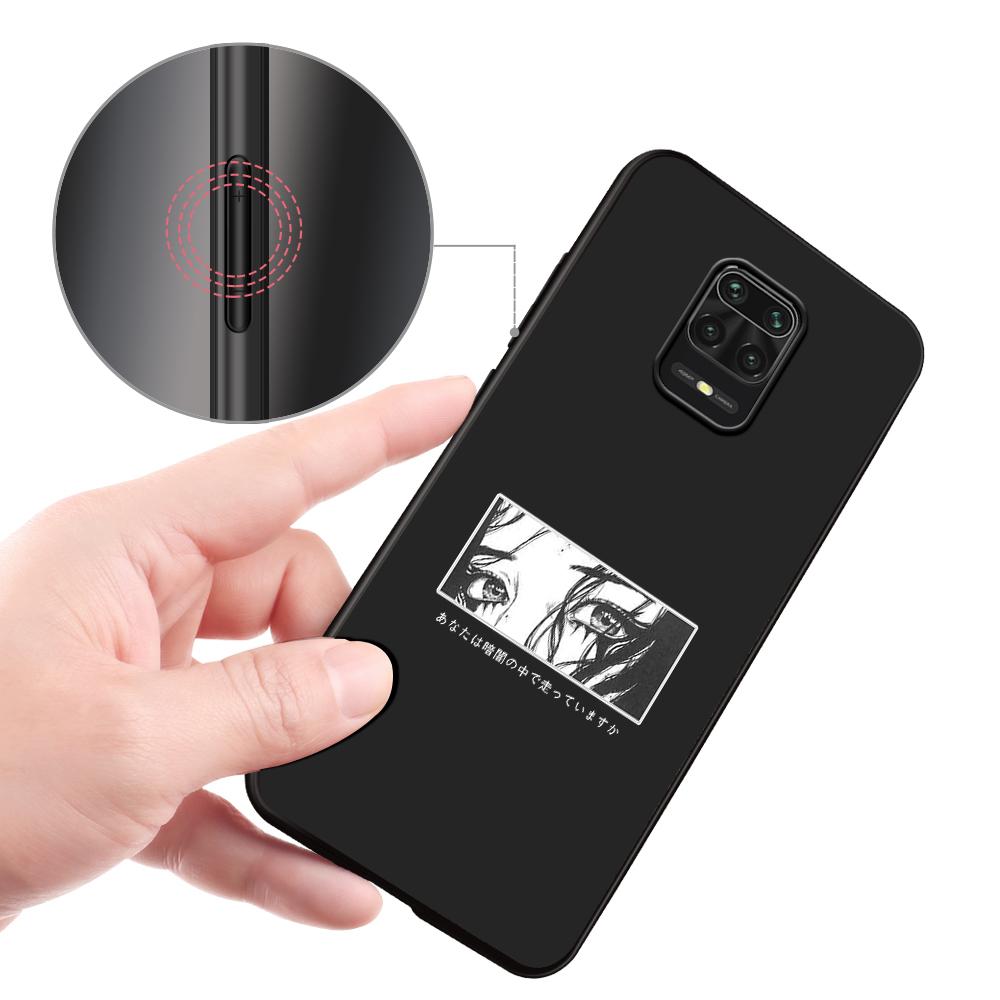 Japonský Harajuku Manga Comics Pouzdro pro Xiaomi Redmi Note 9S 9 11 10 8 Pro 9C 9 K40 9A 7 8T 7A 9T Silikonový Černý Kryt na Telefon