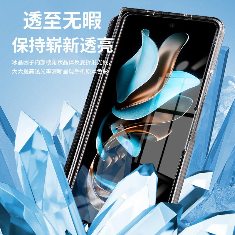 Applicable to Samsung zflip6 mobile phone case magnetic suction ZFold6 all-inclusive anti-drop folding screen transparent acrylic protective case