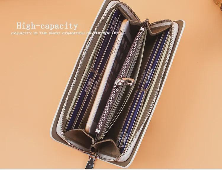 Hengsheng Men's Business Casual Clutch Wallet - Large Capacity Long Coin Purse with Hand Strap