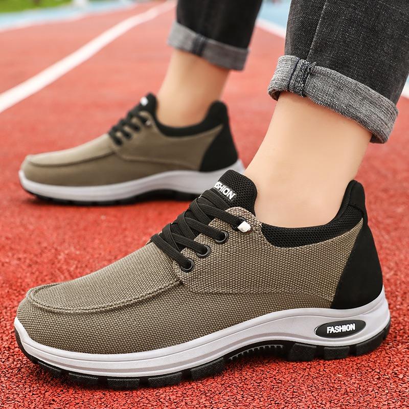 Fashion Men's Shoes Summer New Breathable Denim Single Shoe Soft Sole Comfortable Running Shoes Versatile Men's Sports Single Shoe