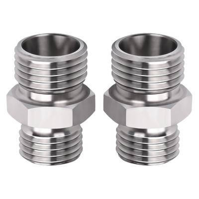 2 Pezzi Raccordo Tubo Flessibile M14 a M16 Adatto per Mini Escavatore AGT Connettore Filettato per Tubo Flessibile Idraulico