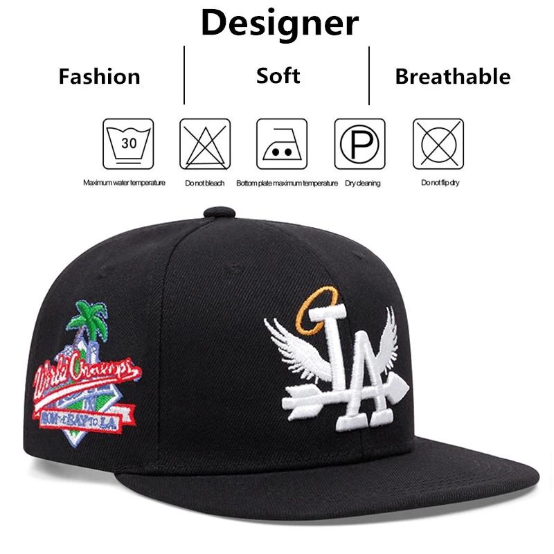 New Letter Wing Pattern Side Coconut Tree Embroidery Fashion High Quality Snapback Men's Versatile Casual Baseball Hat