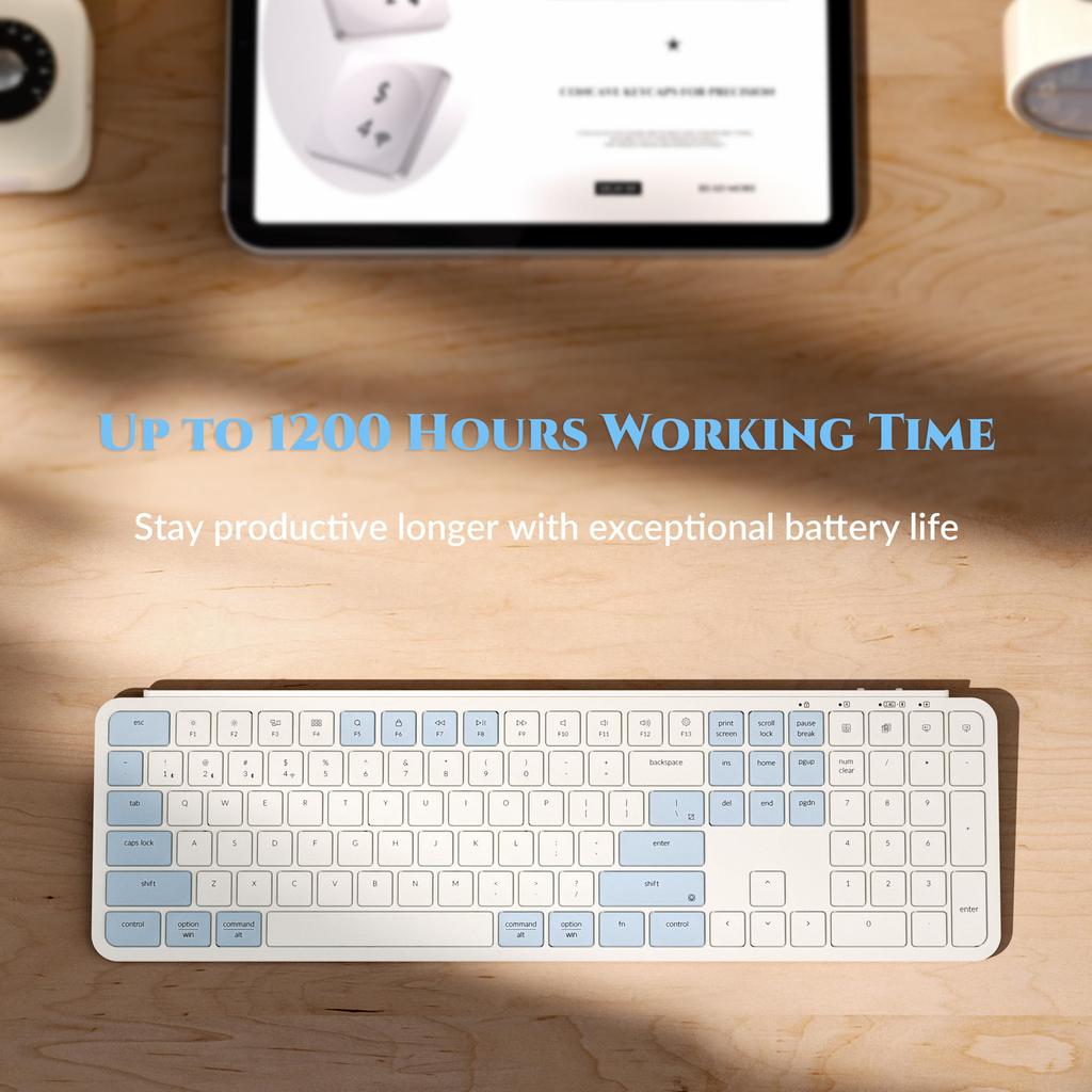 Keychron B6 Pro Wireless with Numeric ZMK Scissor Long Compatible with and Linux US Ultra-Slim Keyboard, Full-Size Keypad, Customization, Switches,