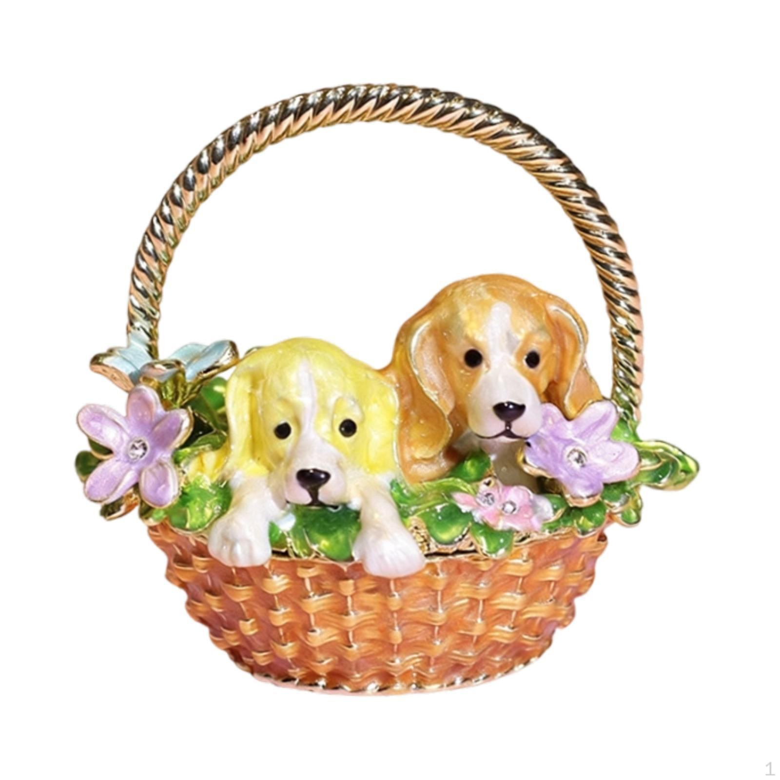 Эмалированная Шарнирная Шкатулка-Органайзер Портативный Настольный Коллекционный Футляр для Хранения Мелочей