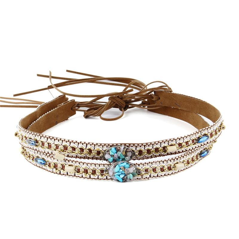 1PC Ethnic Style Women Men Cowboy Hat Band Replacement Adjustable Straw Hat Hoop Decoration Strap