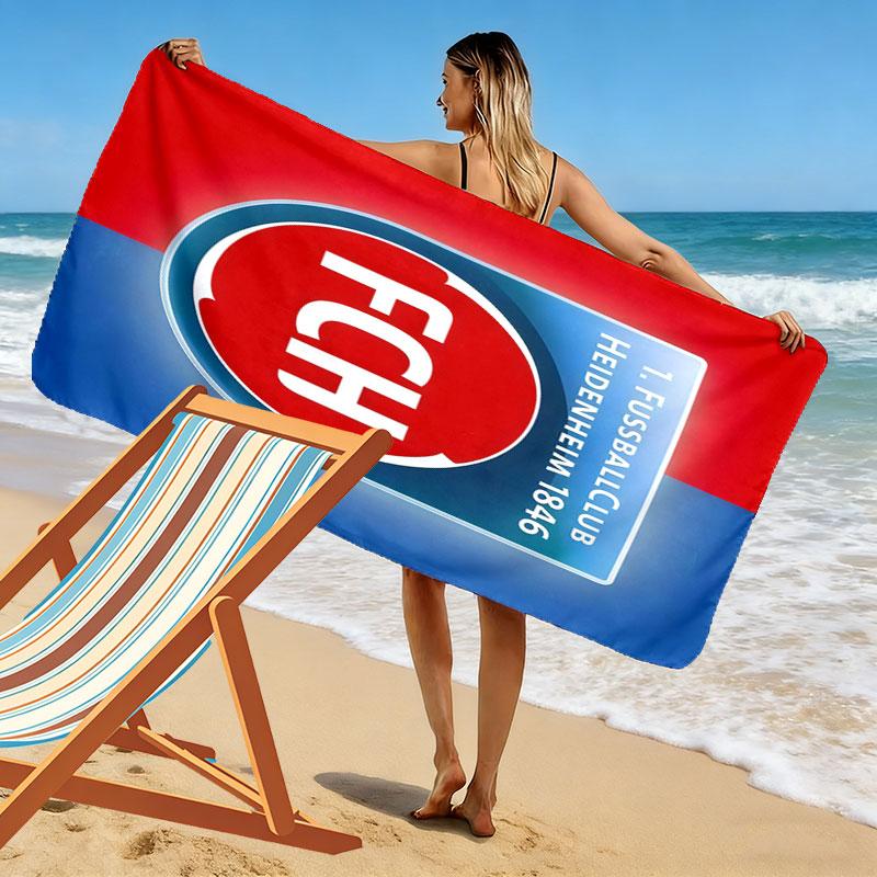 FC Heidenheim Print Beach Towel, Large Soft Quick Dry Towel for Beach Camping Swimming