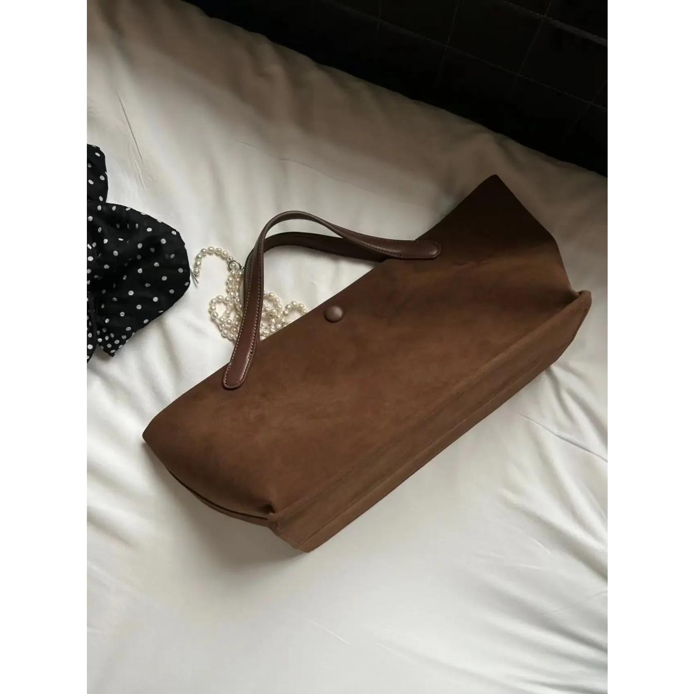 

Новая женская повседневная ретро-сумка из искусственной замши на одно плечо, простая дорожная сумка большой вместимости