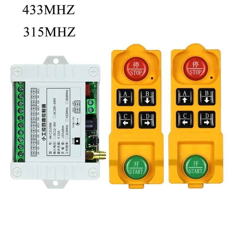 315/433MHZ Universal Garage Door RF Wireless Remote Control for Rolling Shutter Barrier Telescopic 4 Button Transmitter