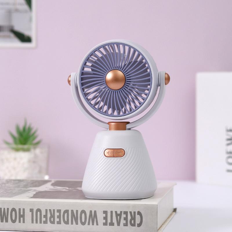 Ventilatore Elettrico Mini a 100 Velocità per Camera da Letto Studenti per Scrivanie - Ventilatore da Tavolo Portatile USB Ricaricabile