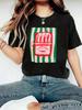 Sardine Pattern T Shirt Retro Food Art Graphic Tee Unisex Quirky Aesthetic Tops Summer Casual American Streetwear