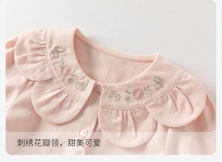 David Bella Girls' Pure Cotton Shirt Autumn Clothes Baby Shirt Children's Stylish Top