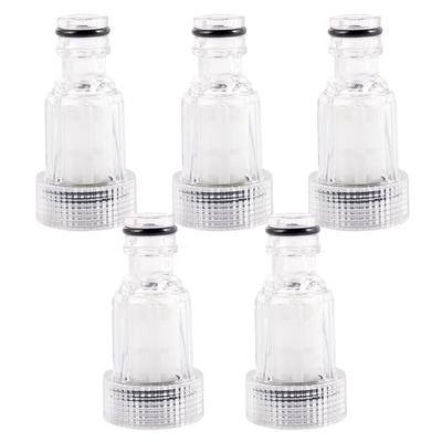 5Pcs Faucet Adapter Transparent Plastic Practical Tap Inlet Hose Universal Adapter
