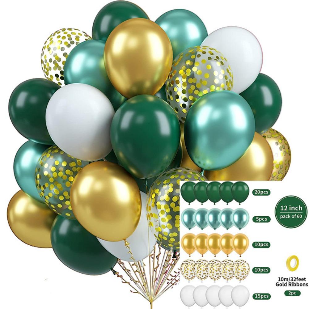 Party Balloon 12 Inch 60pcs Latex Balloon Set Birthday Party Opening Scene Props Metal Sequined Balloon