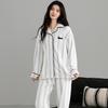 Flannel Pajamas Women'S Autumn And Winter Long-Sleeved Cardigan Thickened Fleece Coral Fleece Loungewear Set