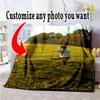 Customize Photos Personalized Photos Blanket Multi-purpose Personalized Blanket Durable Comfort Throw For Bed Seaside Chair Livingroom