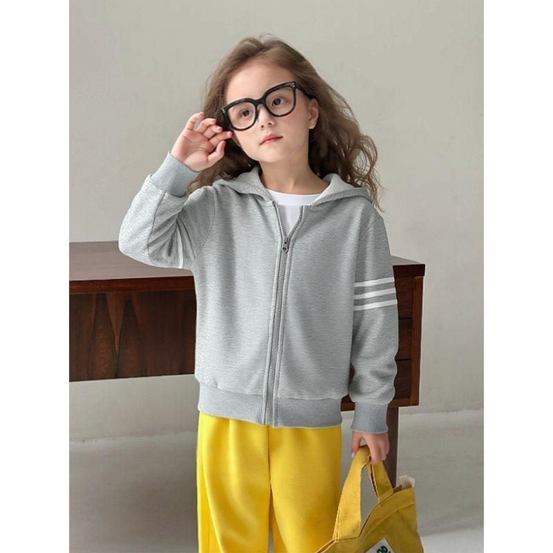 Brand Foreign Trade Autumn and Winter Baby Hooded Velvet Zip-up Shirt