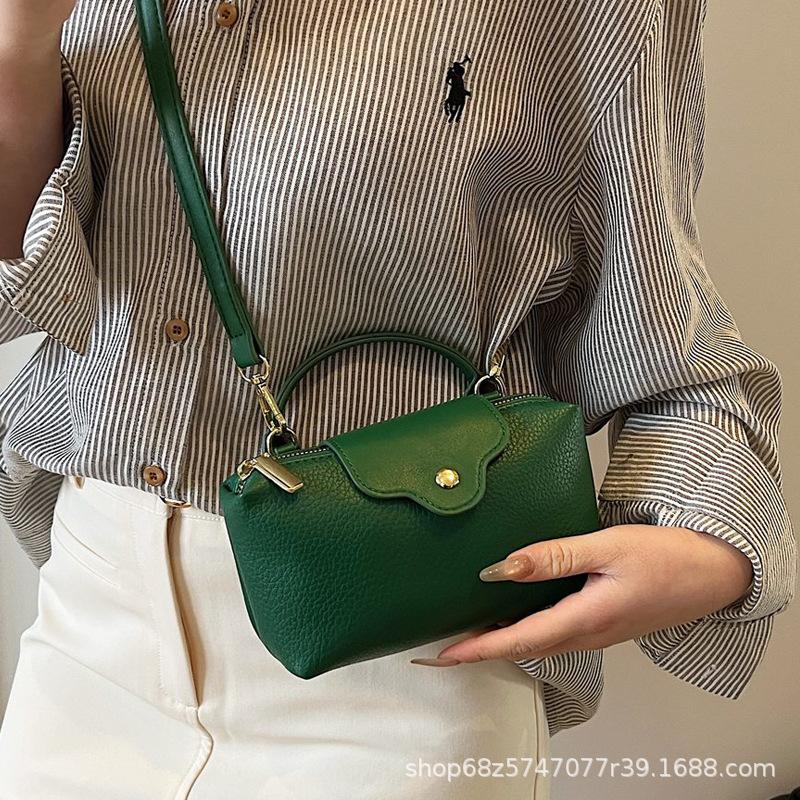 European and American new niche design, contrasting pebble pattern handbag, temperament, versatile casual crossbody coin purse for women