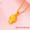 Elegant 3D Gold-Plated and Jade Maitreya Buddha Pendant for Women