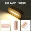 5 Stück Rechteckige Solide Holz-LED-Basisleiste Leuchtende Basis USB-beleuchteter Displayständer für Harzbuchstabenlampe Glas Harz Kunstlichter