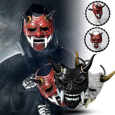Japán Hannya Oni maszk, Evil De-mon Mon-ster teljes arc latex maszk férfiaknak