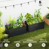 Raised Garden Bed, Set of 2. Planter Box. Extra Deep. Metal. 120 X 60 X 60 Cm. Dark Gray