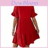 Lässiges Kurzarmkleid mit Rüschen-Details für die Frühjahrs-Sommer-Mode