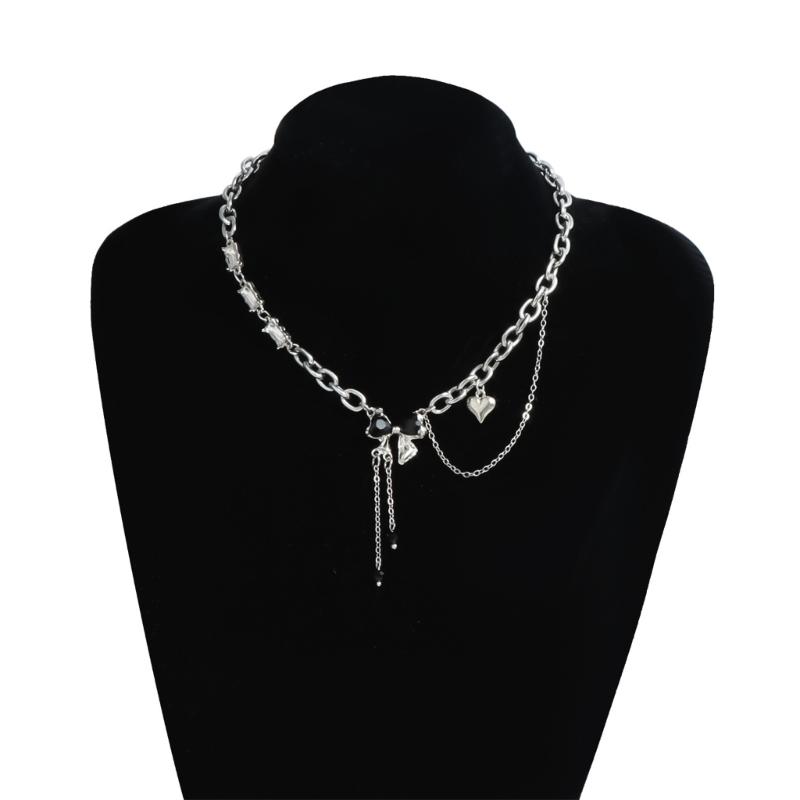 Bowknot Pendant Necklace Multifuntional Shimmering Neck Jewelry Alloy Texture Suitable for Everyday Wear and Parties