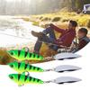 3pcs Artificial Fishing Lures Sequins Rotating Aluminum Hard Bait for Fishing Long ShotBlack Green
