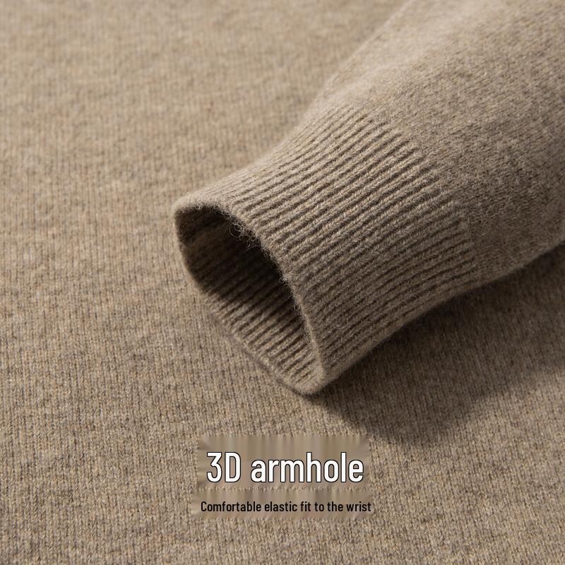 Hodo Men's Cashmere-Blend Thickened Crewneck Knit Sweater