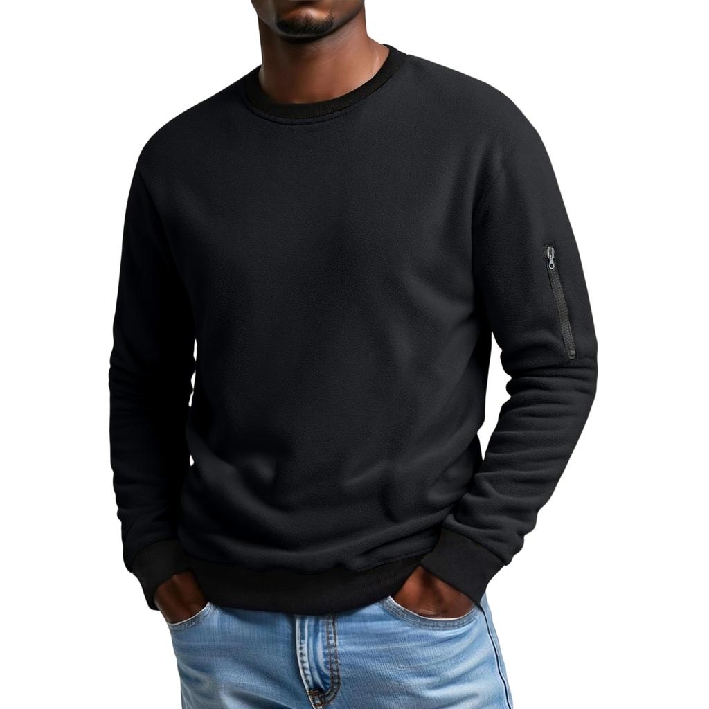 Men'S  Outdoors Leisure Trend Versatile Round  Neck Long  Sleeves T,Shirt