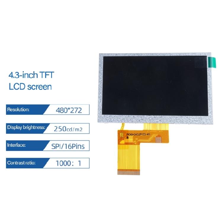 4.3inch TFT LCD Screen Display 480x272 Resolution LCD Monitors Replacement for Outdoor Detection Fish Anchors Accessories