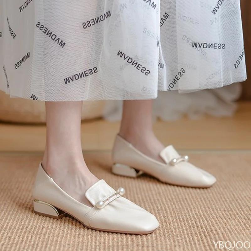 Fashion New Elegant Women's Shoes Pearl Fashion Single Shoe Gentle temperament non slip shoes Comfort casual ladies flats Mujer Zapatos