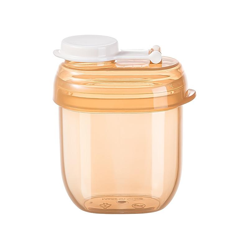 1pc Portable Formula Dispenser with Spill-Proof Lid & One-Touch Operation -Feeding Container with Measurement Scale & Spoon Slot