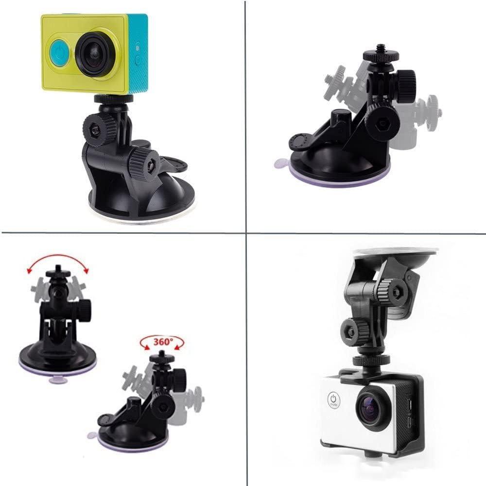 Universal Car Suction Holder, Windshield Mount for GoPro 13 12 11 10 9 8 5, Insta360 SJCAM AKASO DJI Osmo Action Camera Bracket