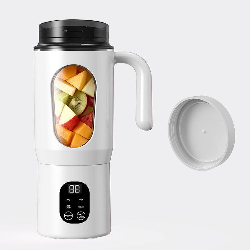 Portable Double-Layer Juicer Cup, Large Capacity, Anti-Scalding, Fully Automatic, Ideal for Home or Office Use HS-960 7.4V 12-blade Juicer Cup белый