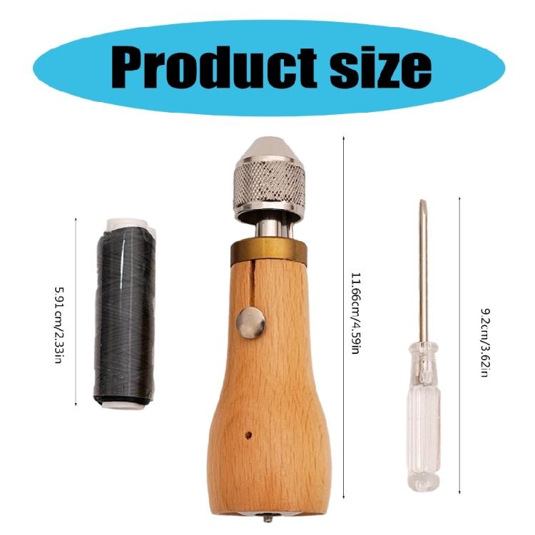 Leather Sewing Awls and Stitching Thread Set with Screwdriver, Leather Sewing Awls Hand Stitcher Leather Repair Tool
