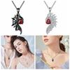 Electroplating Wing Shape Necklaces Rhinestone Decor Matching Neckchain  Jewelry Gift