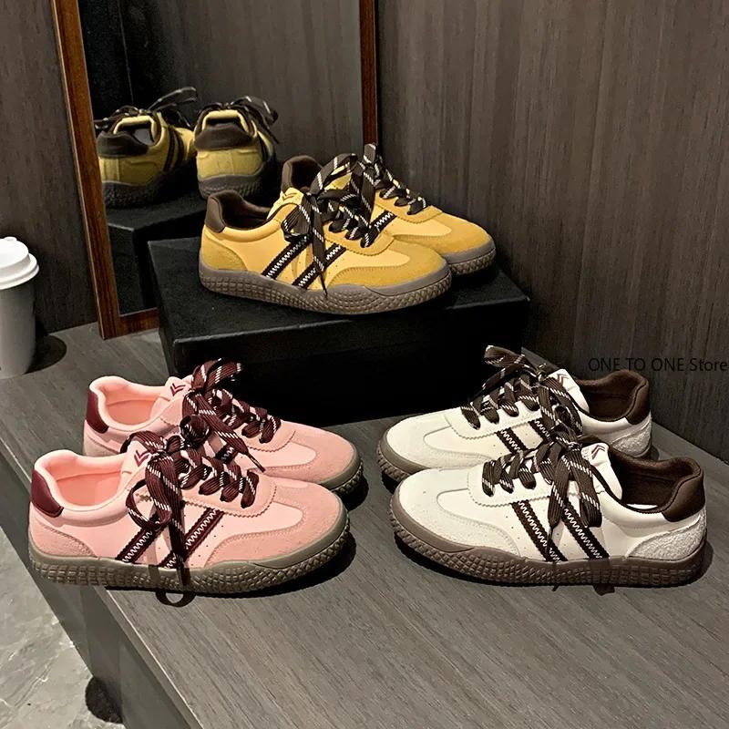 Fashion Sewing Thread Color Blocked Children's Casual Shoes Outdoor New Fashion Kids Non Slip Soft Thick Sole Shoes Round Toe Lace Up