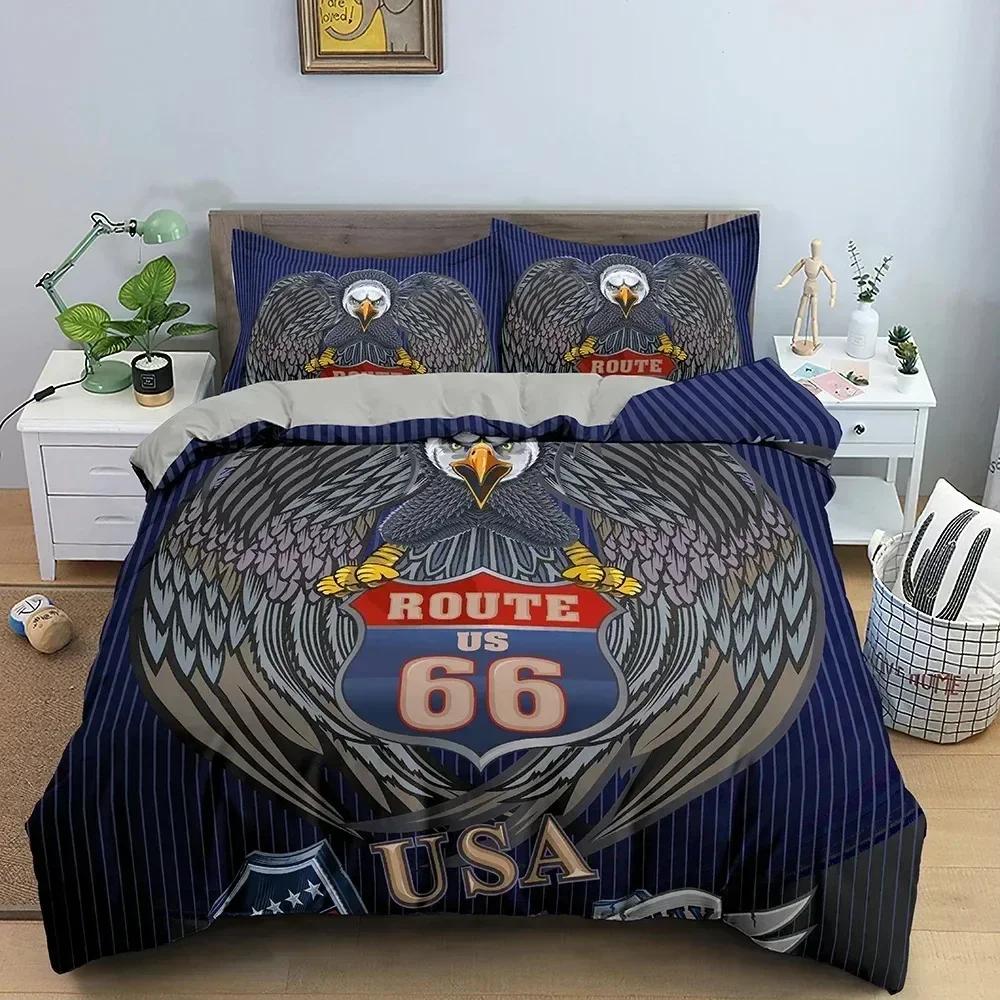 Number 66 Print Bedding Set Duvet Cover Sheet Printed Bed Set Pillowcase Bed Full Queen King Size Comforter Bedroom
