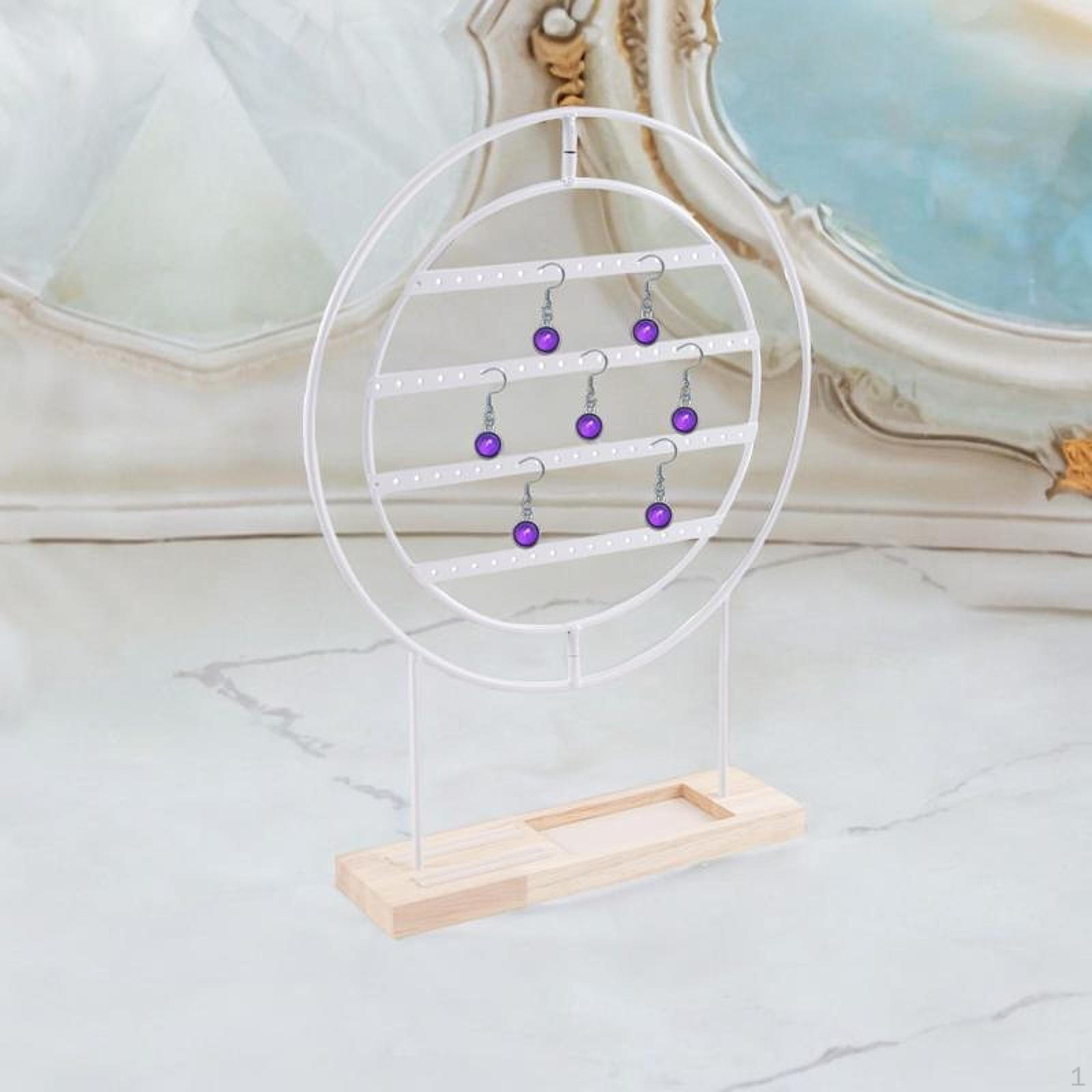 

Органайзер для серег Подставка для серег 4 яруса Подарок для девочек Стойка для украшений для столешницы туалетного столика белый