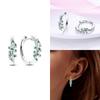 Hoop Earrings 925 Silver Certified Red Bow Heart Zircon Stud Earrings Lady's Anniversary Gift Luxury Jewelry